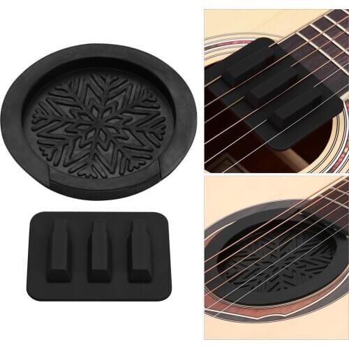 Guitar Sound Hole Cover Mute Muffler Set 11cm Soundhole Guitar Muter Instrument Accessory for Acoustic Guitar Accessories
