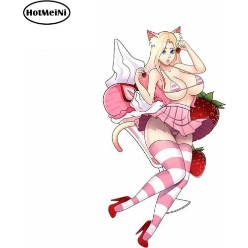 HotMeiNi 13cm x 7.5cm For Anime Girl Vinyl Car Stickers Fashion Decal Occlusion Scratch Laptop Windows Custom Printing