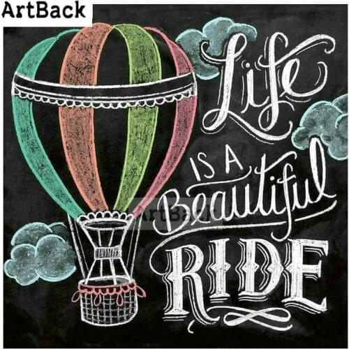 Full square / round drill 5D diamond painting blackboard hot air balloon diamond embroidery 3d diamond mosaic decoration