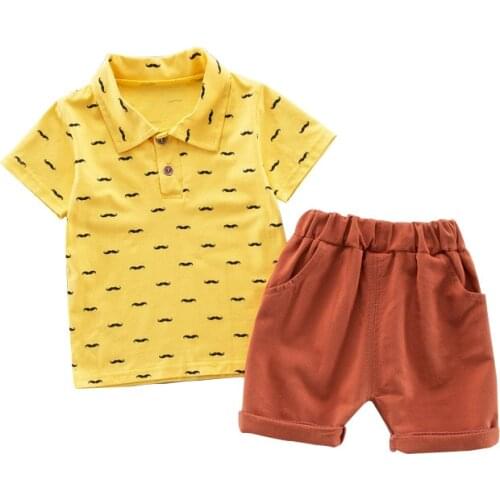 Toddler Baby Boy Girl Clothes Set Summer Kids Cartoon Crown Gentleman T-Shirt Tops Shorts Pants Outfits Set Children Clothing