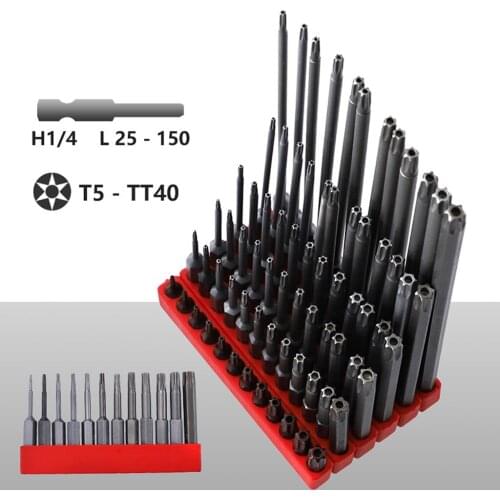 12pcs 1/4" Hex Torx Screwdriver Bits Set Security Magnetic Electric Screw Driver Bit S2 Alloy Steel Car Repair Tool