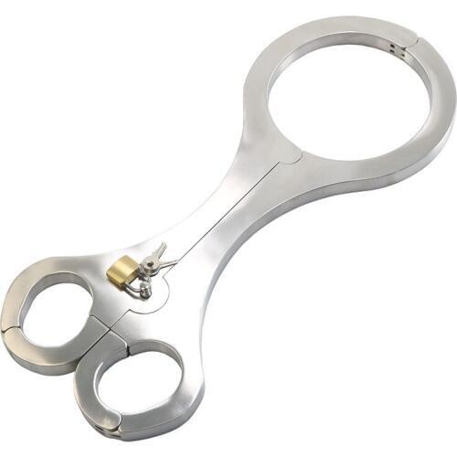 Bdsm bondage stainless steel adult sex toys bdsm collar handcuffs for sex bdsm women and men hand cuffs slave sex games