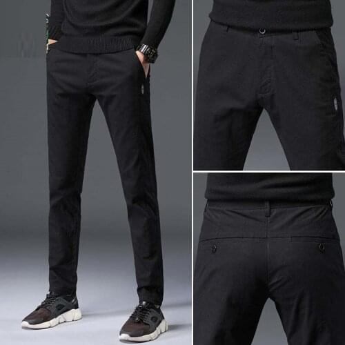 Autumn and winter plush and thickened casual pants for men