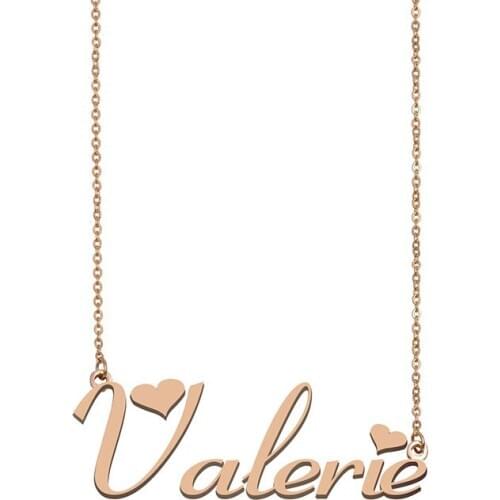 Valerie Custom Name Necklace Personalized Gold for Women Girls Best Friends Birthday Wedding Christmas Mother Cheap Gift
