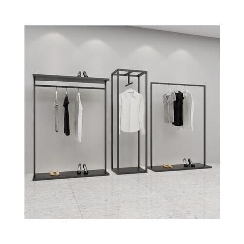 Tie Yi simple clothing rack mens and womens clothing store display rack hanging clothes rack is hanging floor-to-floor side