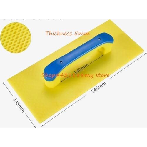 345*145*5mm Tempered plastic plaster trowel back with holes construction concrete spatula tool for Diatom mud/ fiber cement