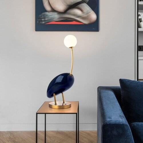 Nordic Ostrich Cartoon Table Lamp Creative Living Room Floor Lamp Modern Design Childrens Room Bedroom Bedside Decor Led Lamps