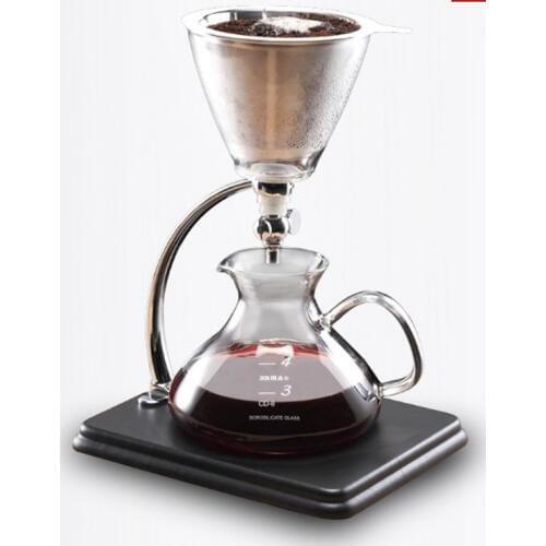 Glass Percolator pot with switch High-temperature Resistant Glass Coffee Maker Coffee Pot Cold coffee maker coffee filter480ml