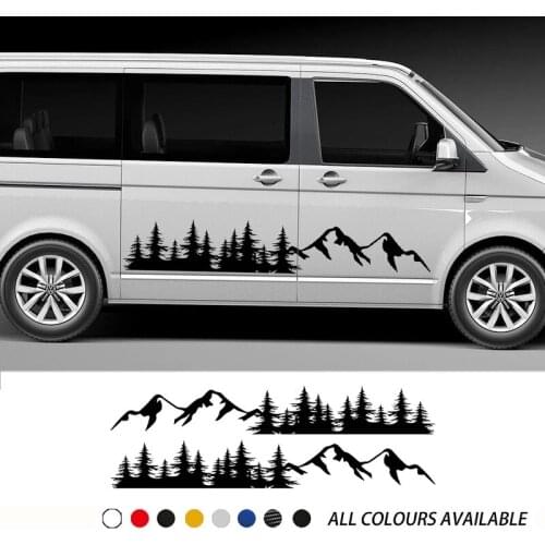 Car Door/Body Side Anti-Scratch Forest Styling Stickers and Decals for Volkswagen VW Multivan TRANSPORTER T5 T6 Car Accessories