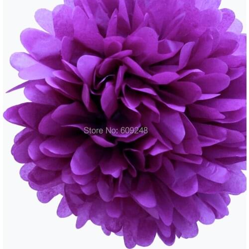 10pcs 8"(20cm) Wedding Party Decorations Purple Tissue Paper Pom Poms Hanging Flower Ball,3 Days Delivery on Orders over $100