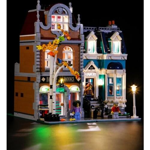 Led Light Kit For 10270 European style bookstore the city builiding series Blocks,DIY for childrens toys(led only,no blocks)
