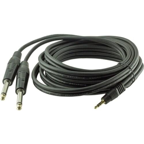 THERE 3.5 MM STEREO E/2 X6.3MM MONO MALE CABLE 3 METRE