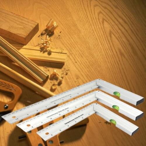 90 Degree Angle Ruler Aluminum Gauge Thickening Carpenter Woodworking Square Gauge 300 E7CB