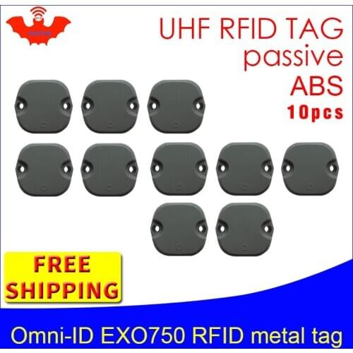 UHF RFID anti metal tag omni-ID EXO750 915m 868mhz Impinj Monza4QT 10pcs free shipping durable ABS smart card passive RFID tags
