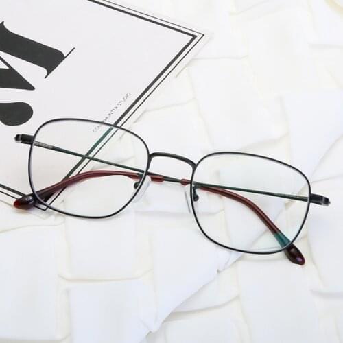 Logorela ZH1810 Titanium Glasses Frame Women New Prescription Eyeglasses Vintage Square Spectacles Myopia Optical Frames Eyewear