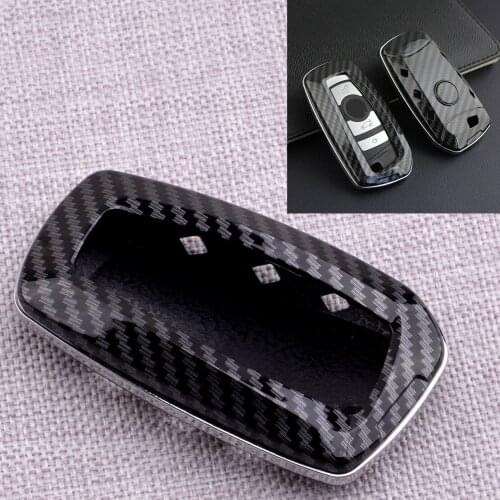 Car Hard Key Shell Cover Case Fob Holder ABS Carbon Fiber Texture Fit For BMW 1 2 3 5 6 7 Series X3 X4 M2 M3 M4 M5 M6