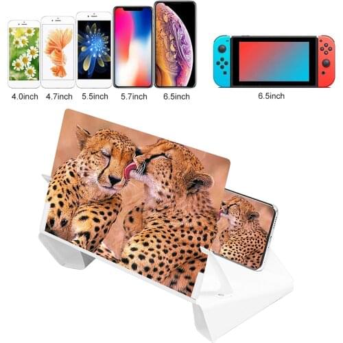 12Inch 3D Mobile Phone Screen Magnifier HD Video Amplifier Stand Bracket With Movie Game Magnifying Folding Phone Desk Holder