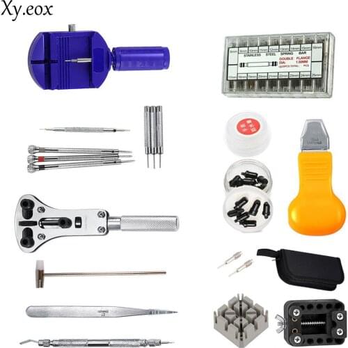 New 380Pcs Watch Repair Tool Kit Watchmaker Back Case Pin Spring Remover Opener Set