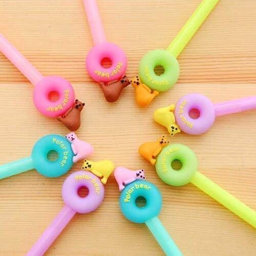 4 pcs kneeling lazy bear gel ink pen 0.5mm Black color pens Stationery Office accessories School supplies Material escolar FB237