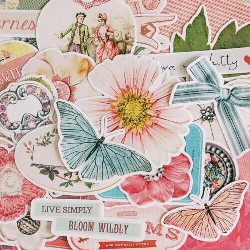 62PCS cute Tower flowers Stickers Crafts And Scrapbooking stickers book Student label Decorative sticker kids toys