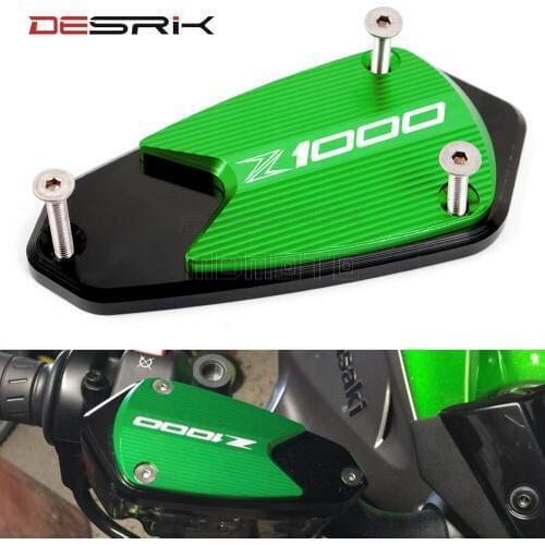 CNC Aluminum Motorcycle Front Brake Clutch Fluid Tank Reservoir Oil Cup Cover Cap For Kawasaki Z1000 Z 1000 2010-2016 2017 2018