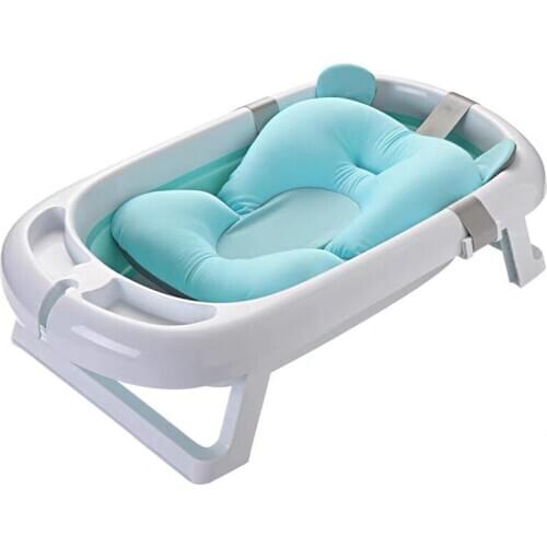 Newborn Baby Folding Bath Tub Cute Portable Baby Shower Tub Pad Non-Slip Bathtub Mat Newborn Portable Bath Tools Gift For Infant