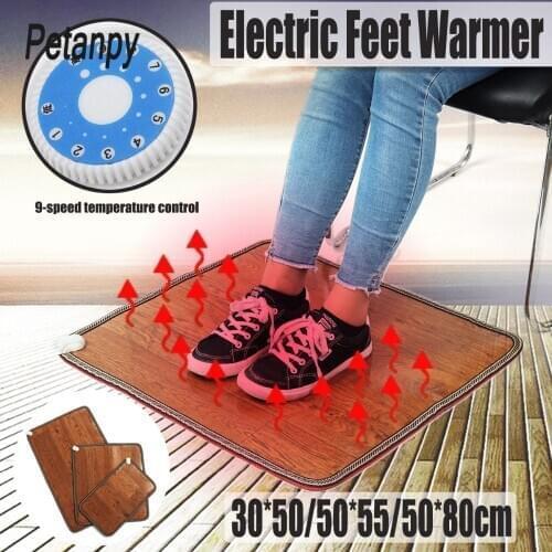 Electric Heating Pad Thermal Foot Feet Warmer Heated Floor Carpet Mat Pad Blanket Home Office Warm Feet Heater