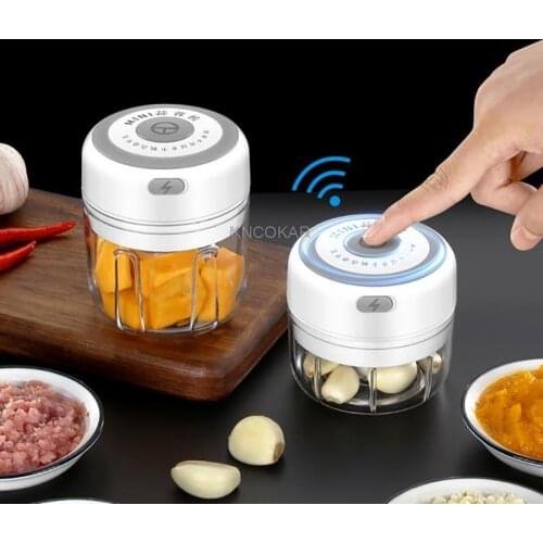 Electric Wireless Chopper Garlic Masher Meat Grinder Durable Mini Food Garlic Maker USB Charging Kitchen Crusher Chopper