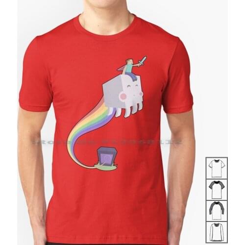 To Adventure! T Shirt 100% Cotton Ghast Rainbow Steve Adventure Mojang Diamond Nether Creative Trending Vintage Cool Gift Euro