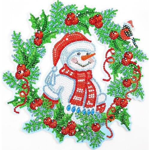 Cartoon 5D Diamond Paintings Cute Wreath Santa Claus Elk DIY Shaped Crystal Embroidery Set Home Decor Creative Gifts fall decor
