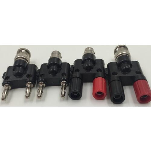 Kit Adapter 4pcs/set BNC to dual banana male female RF connector Test converter