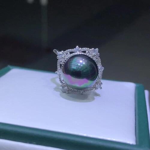 NEW ARRIVAL Ring Mountings Findings Adjustable Ring Setting Jewelry Parts Fittings Accessories Silver Jewellery for Pearls