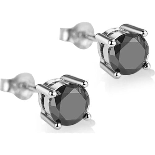 Black Diamond Solid S925 Silver Earring for Women Waterdrop Classic Pearl Earrings Carved Gemstone Garnet Earrings for Jewelry