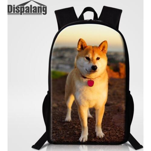 Dispalang Women Backpack Animal Kids Schoolbag Dog Printing School Bags for Teenage Girls Boys Casual Large Shoulder Bags