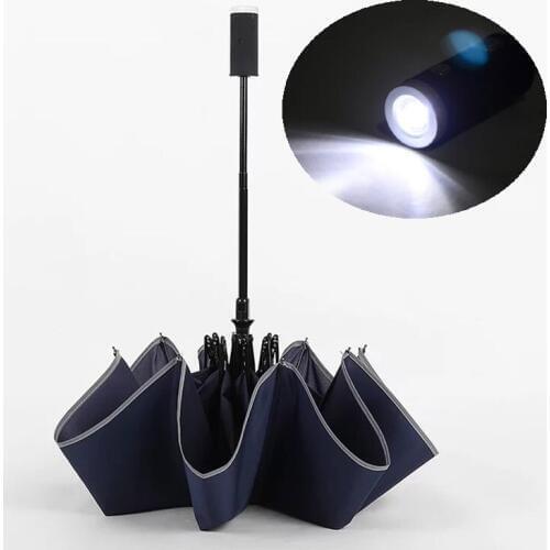 Big Led Automatic Folding Umbrella Parasols Japanese Strong Windproof Super Wide Outdoor Blue Black Rain Umbrellas Women Men
