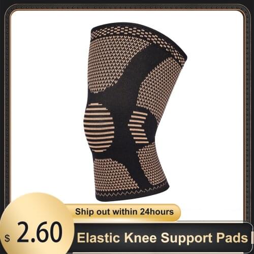 1PC Copper Knee Brace Elastic Knee Support Pads Nylon Sport Compression Knee Pad Sleeve For Sports Riding Protection Dropship