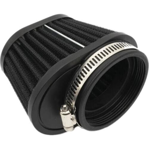 1Pcs Universal Round Tapered Car Motorcycle Air Filter 51mm 2inch Intake Filter-Black