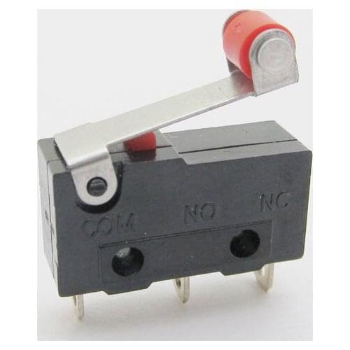 10pcs Mini Micro Switch Roller Lever Limit Switch Normal Open/Close 5A 20x10x6.5mm