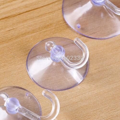 1000Pcs/lot New Fashion Transparent Wall Hooks Hanger Kitchen Bathroom Suction Cup Suckers Size 30/40/50mm