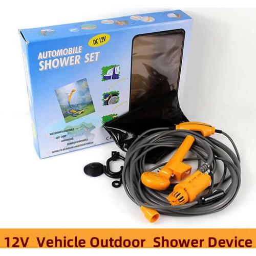 12V Vehicle Outdoor Shower Device portable bath camping travel mountaineering pet electric pump suitable for bath car washing