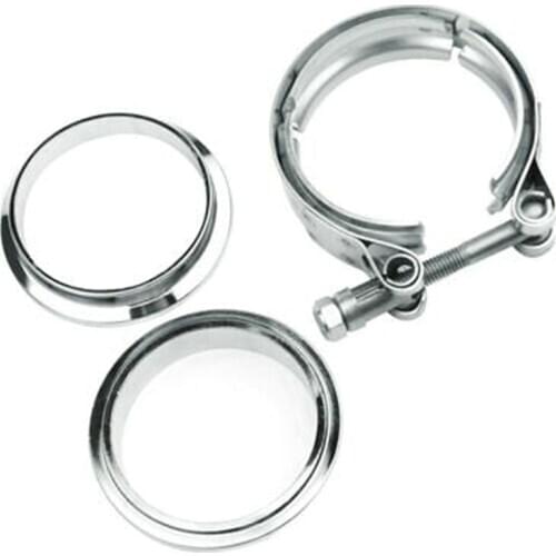 2.5 Inch 63mm Male/Female V-Band Clamp Flange Kit Turbo Downpipe Wastegate V-Band Turbo Exhaust Pipes Car Accessories