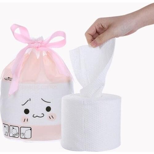 168g 80pcs Disposable Face Towel Cleansing Pearl Pattern Soft Fiber Cotton Pad Beauty Wet And Dry Wipe Washcloth Portable Travel