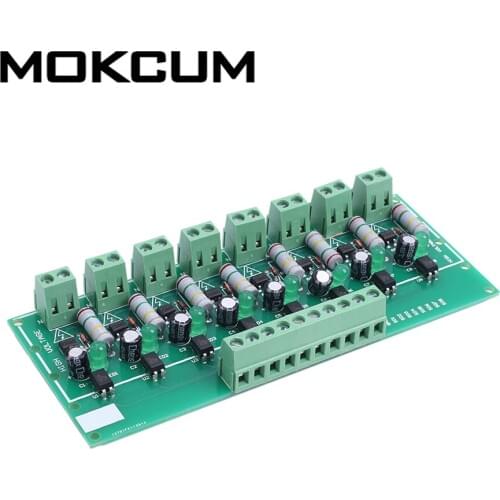 AC 110V 220V 8-Channel Optocoupler Isolation Module PNP High Level Output AC Testing Module Power Monitor