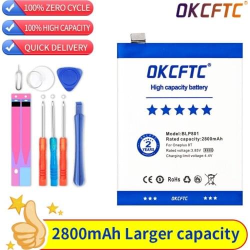 OKCFTC BLP801 battery for Oneplus 8T Pro One Plus 8Tpro Batteriesree Tools AKKU