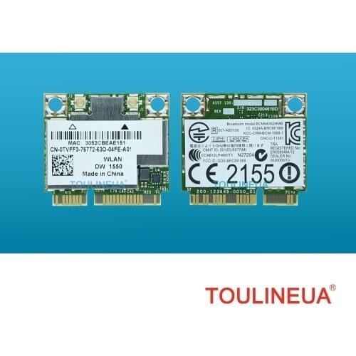 BCM94352HMB DW1550 802.11ac 867Mbps Dual-band 2.4&5G AC Bluetooth 4.0 BT4.0 WiFi Wireless Card Compatible with Hackintosh