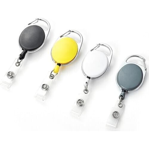 Free shipping 1000pcs/lot customized logo badge reel; promotional retractable plastic badge holder; belt clip BR45