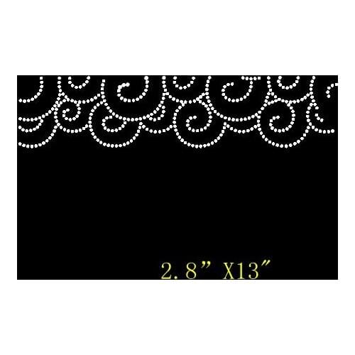 Free shipping Shinning spindrift design cheer bow design sparkle Rhinestone Iron On Transfer Hot Fix Bling Bing style