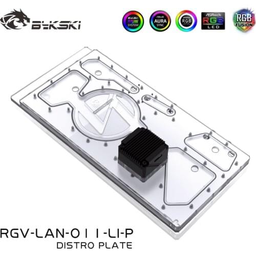 Bykski PC water cooling DISTRO PLATE water way broad for Lian Li O11 Case RGB light RGV-LAN-O11-LI-P