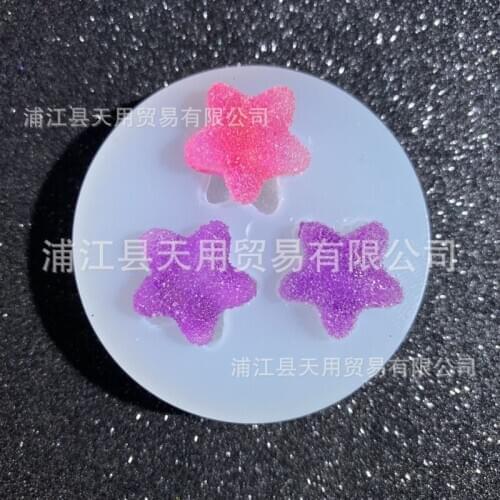 DIY handmade jewelry size love five pointed star sugar silicone mold 15-1012