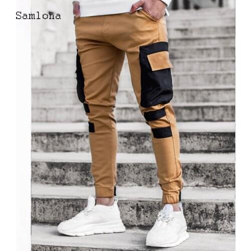 Men Streetwear Cargo Pants Male Joggers Casual Straight Harem Pant Plus Size Men Korean Hip Hop Pencil Trousers Mid